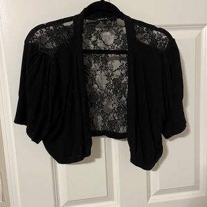 Black lace shrug